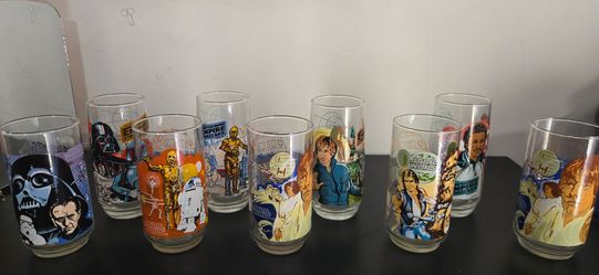 Star wars vintage glasses MINT CONDITIO N