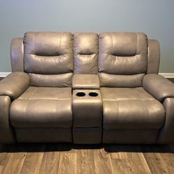 Genuine Leather Sofa And Loveseat 