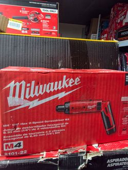 Milwaukee M4 1/4" Hex 2-Speed Screwdriver Kit