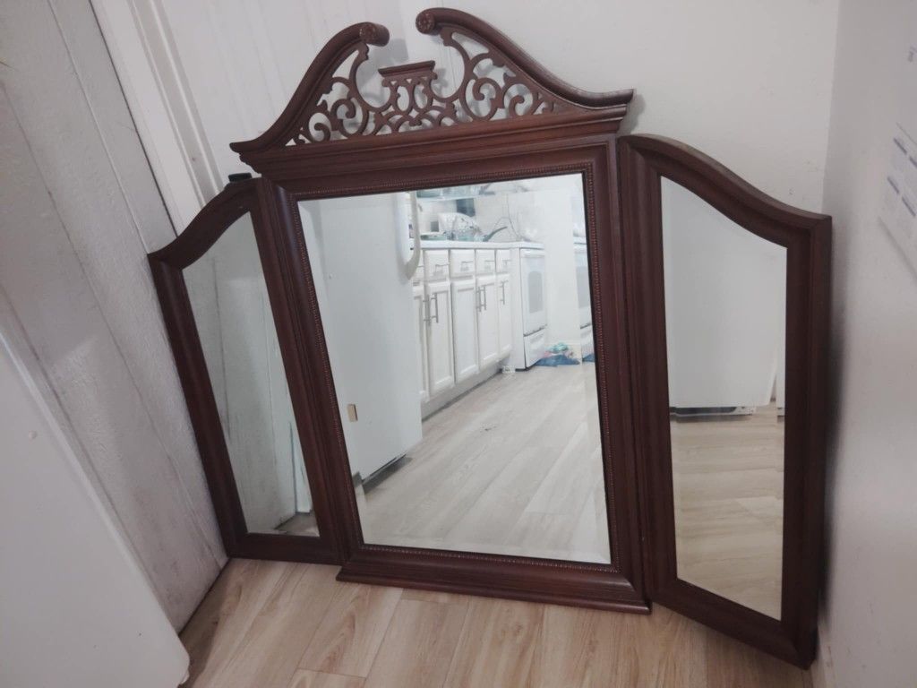 Cherry Wood Mirror 58x56 H