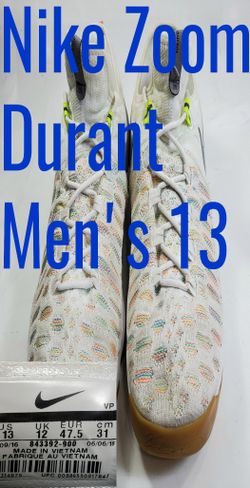 Nike Zoom KD 9 Shoes Men's 13 M Durant 843392-900 Summer Pack Multi Color Silver Jordan
