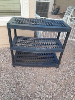 3 Tier Plastic Utility Shelving Unit Garage Shelves