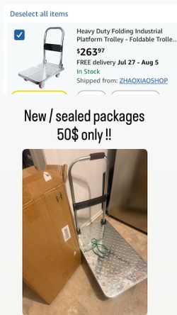 Heavy Duty Garden Platform Cart, Foldable Flatbed Push Truck with Silent Swivel Wheels, Moving Cart for Yard, Patio & Gardening Tool Transport Heavy D