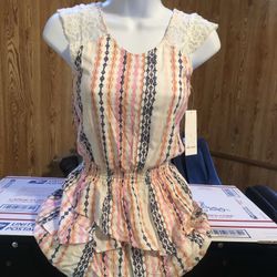 Girls Summer Top, Ella Moss, Verticals Stripes  Two Sizes Available  16 & 8, New with tags.