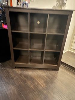 Dark Brown 9-Cube Storage Bookcase