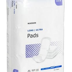 McKesson Ultra Pads for Women, Incontinence, Heavy Absorbency, 14 in, 42 Count, 1 Pack