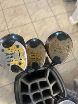 Wilson Staff II TOUR BLOCK Woods Set 1,3,5 - Steel Stiff Flex - Right Hand - With Covers