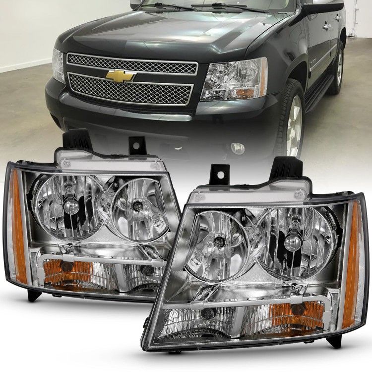 Chevy 07-13 Tahoe/Suburban/Avalanche Factory Style Replacement Headlights Pair - Driver and Passenger Side

