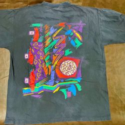 USA Olympic T Shirt Black Large Short Sleeve Made in USA Vintage (Size: Boxy L)