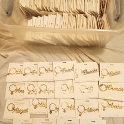 Lot of 122 Brand New  MARINA DE BUCHI Key Rings Bag Purse Handbag Luggage Charms Names, Initials, Symbols & Sayings - All for $20