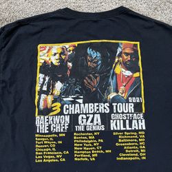 Wu-Tang Shirt Size XL 3 Chambers Tour Rare Gza Raekwon Ghostface 