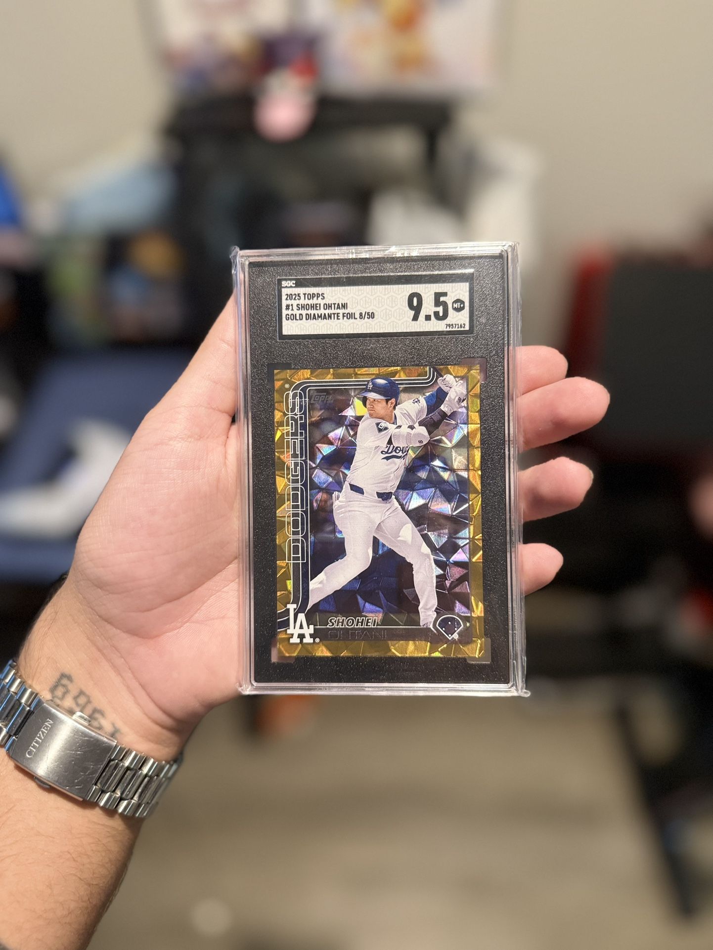 2025 Topps Series One Ohtani 8/50 9.5