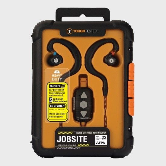 Jobsite: Heavy Duty Over-the-ear Noise Control Earbuds with Mic