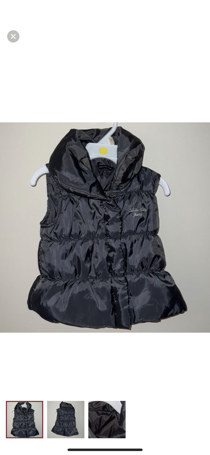 calvin klein jeans baby puffer vest 18m