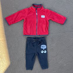 Like new Carter’s & First Impressions baby jacket & sweatpants, size 12 months