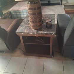 Marble And Wood Table