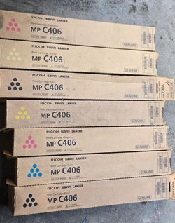 Ricoh MP C406 Genuine Toner Cartridges – Lot of 7