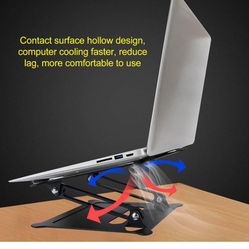 Laptop Stand Silver Portable 