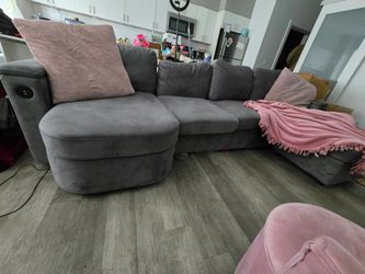 BARELY USED COUCH CHARGER PLUG IN AND STORAGE