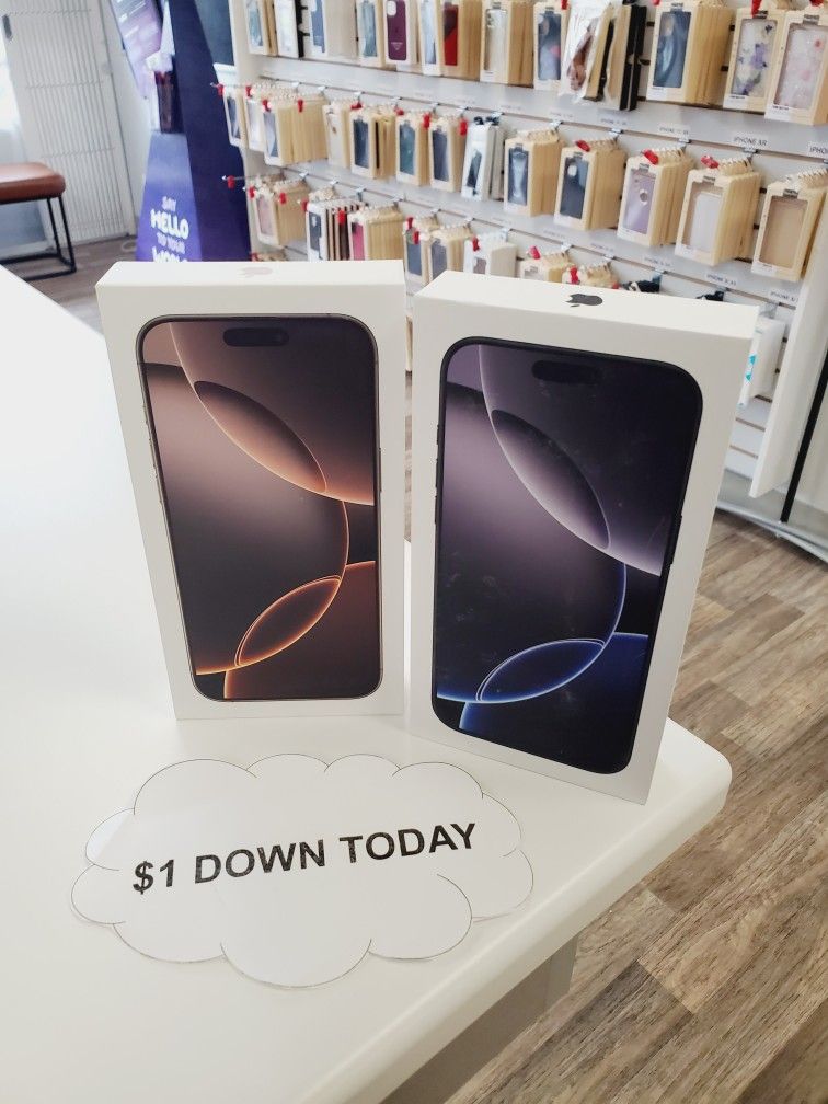 📱 iPhone 16 Pro Max – $829 or $1 Down! Best Deal in Town 🔥