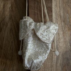 Vintage Flower Girl Beaded Bag 