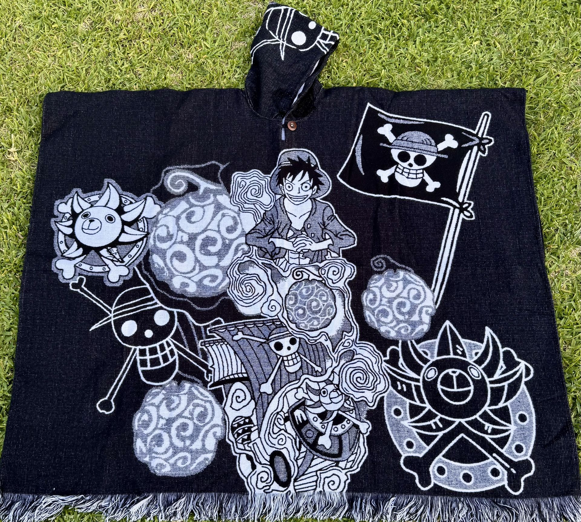 One Piece Adult Size Alpaca Poncho