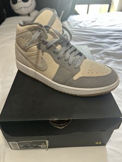 Jordan 1 Mid SE Coconut Milk Particle Grey Shoes