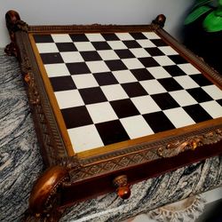 Hand-Crafted Chess Board Set with Storage Drawers made by Oriental Accent