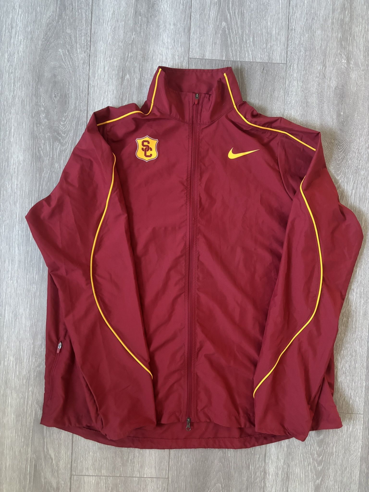 Nike USC Running Full Zip Jacket Sample Team Issued Red