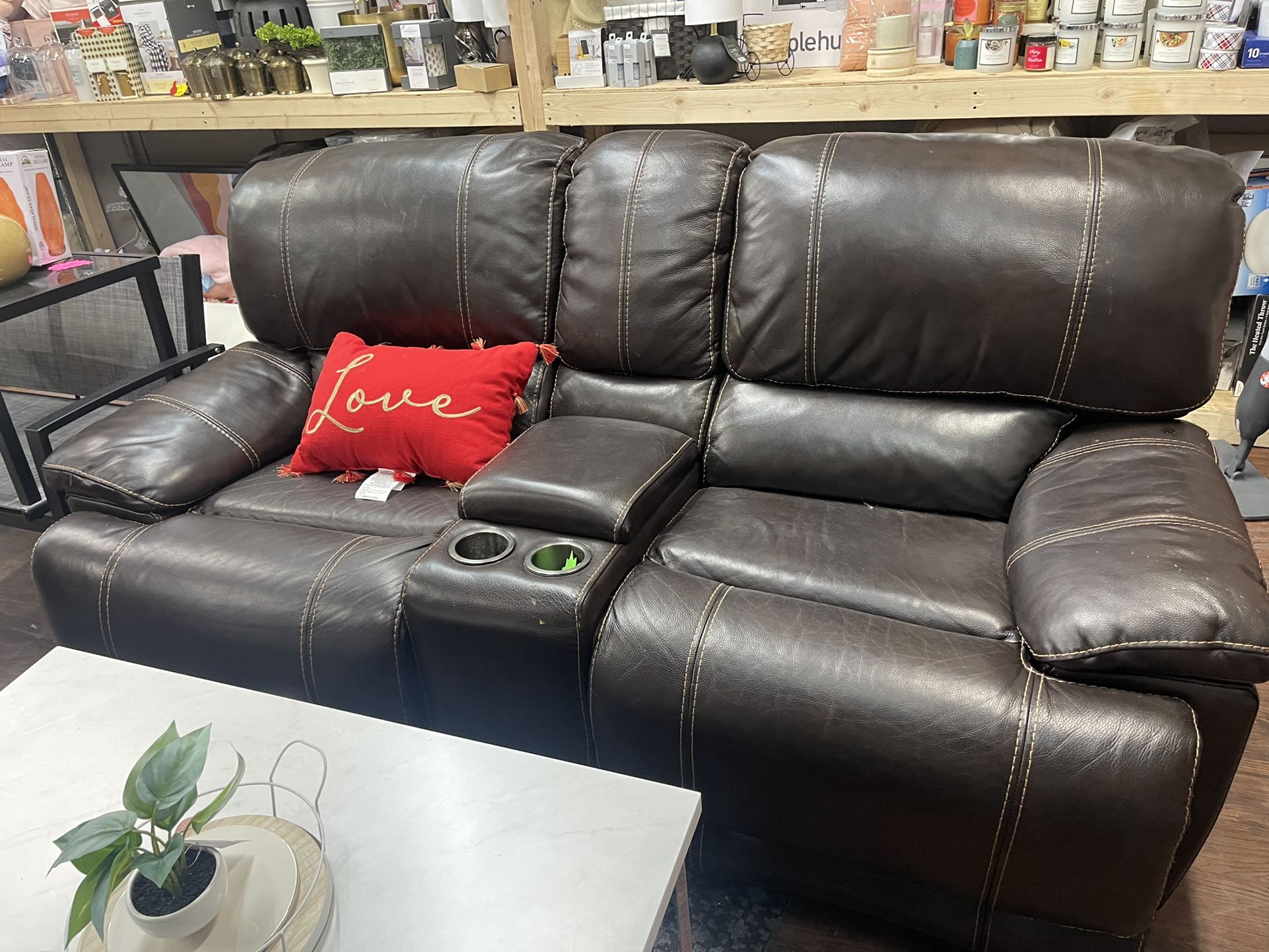 Loveseat With Cup Holders $399