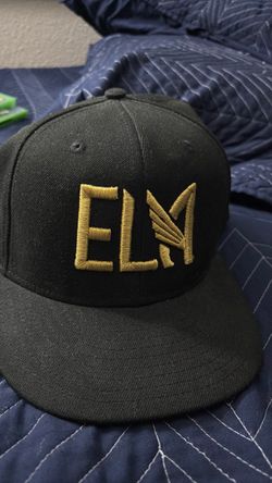 LAFC Snapback Hat Black and Gold