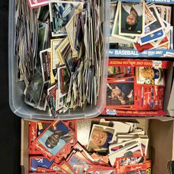 Bulk Baseball, Football And Basketball Cards 