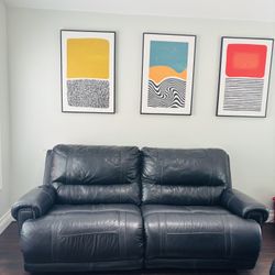 Leather Sofa And Couch Set/Power Recliners