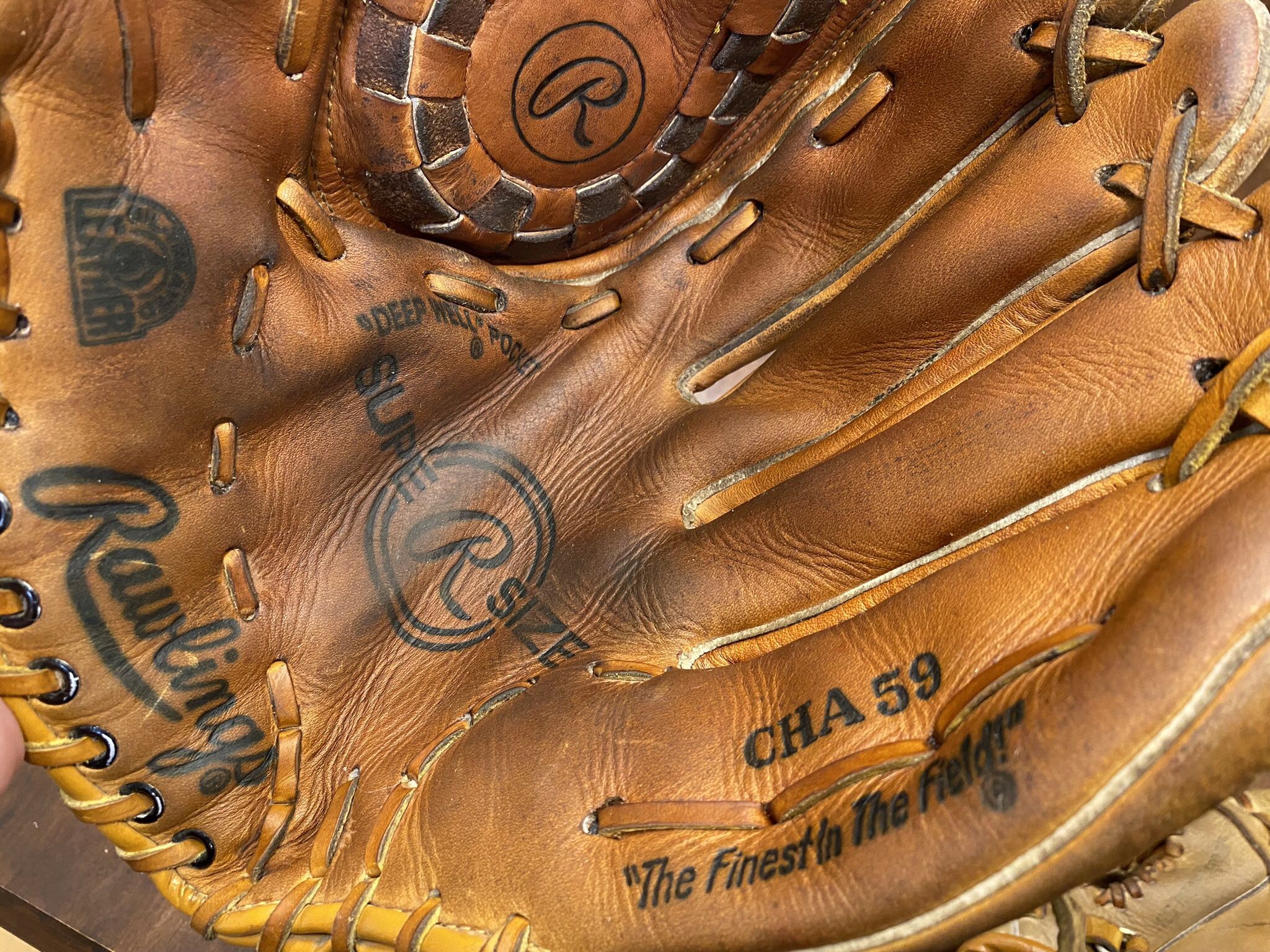 Two Large Rawlings Softball / Baseball Gloves