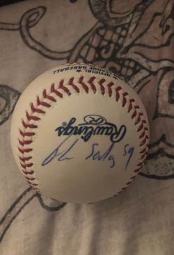 Fernando Salas signed baseball