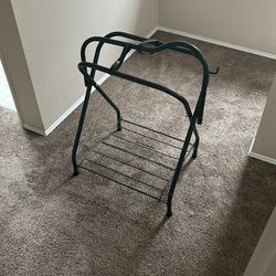 Green steel, single saddle, saddle rack