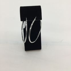 14k Whitegold Hoop Earrings
