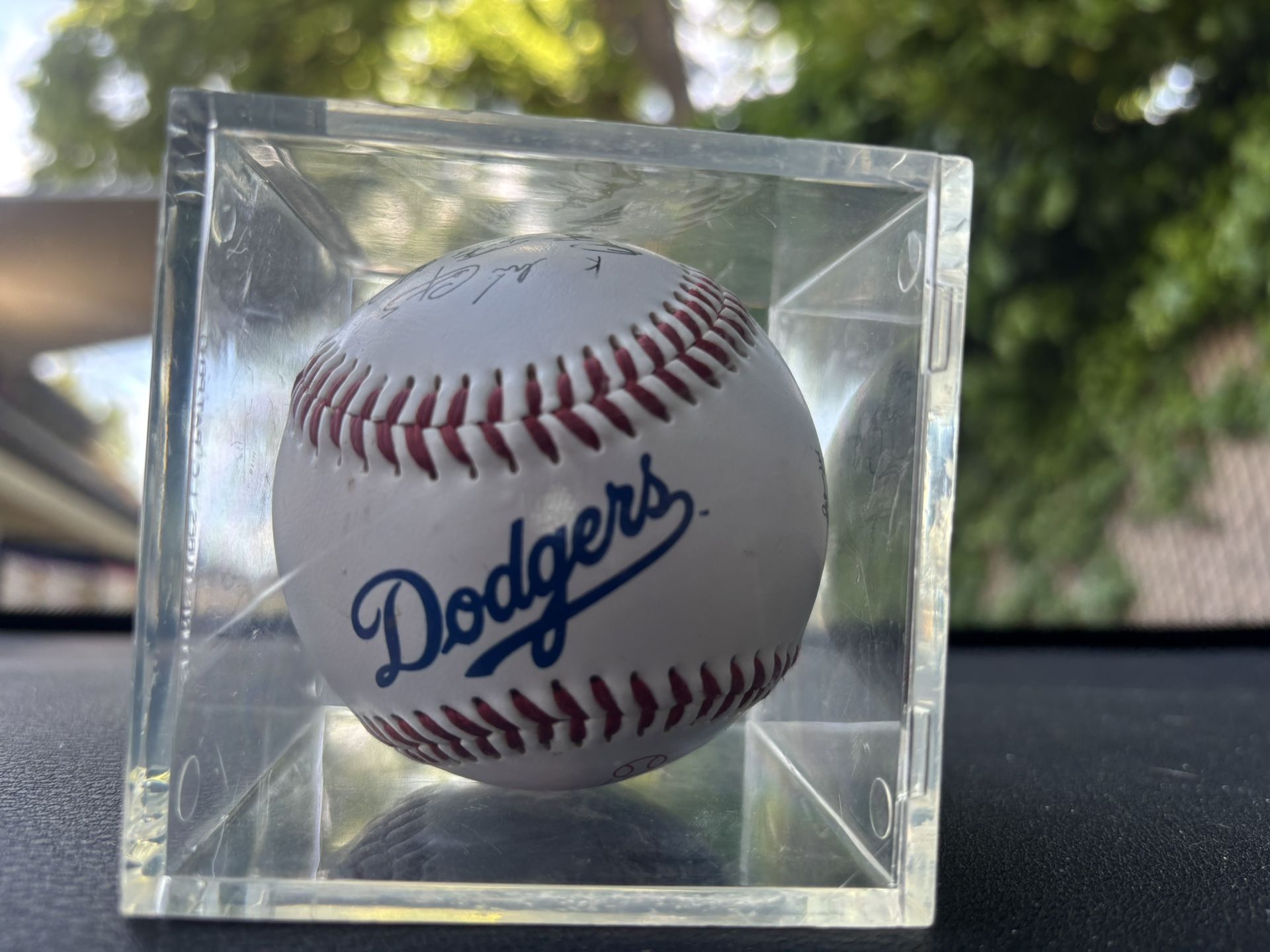 DODGERS replica baseball signed