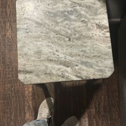 Marble Top Stool Side Table 