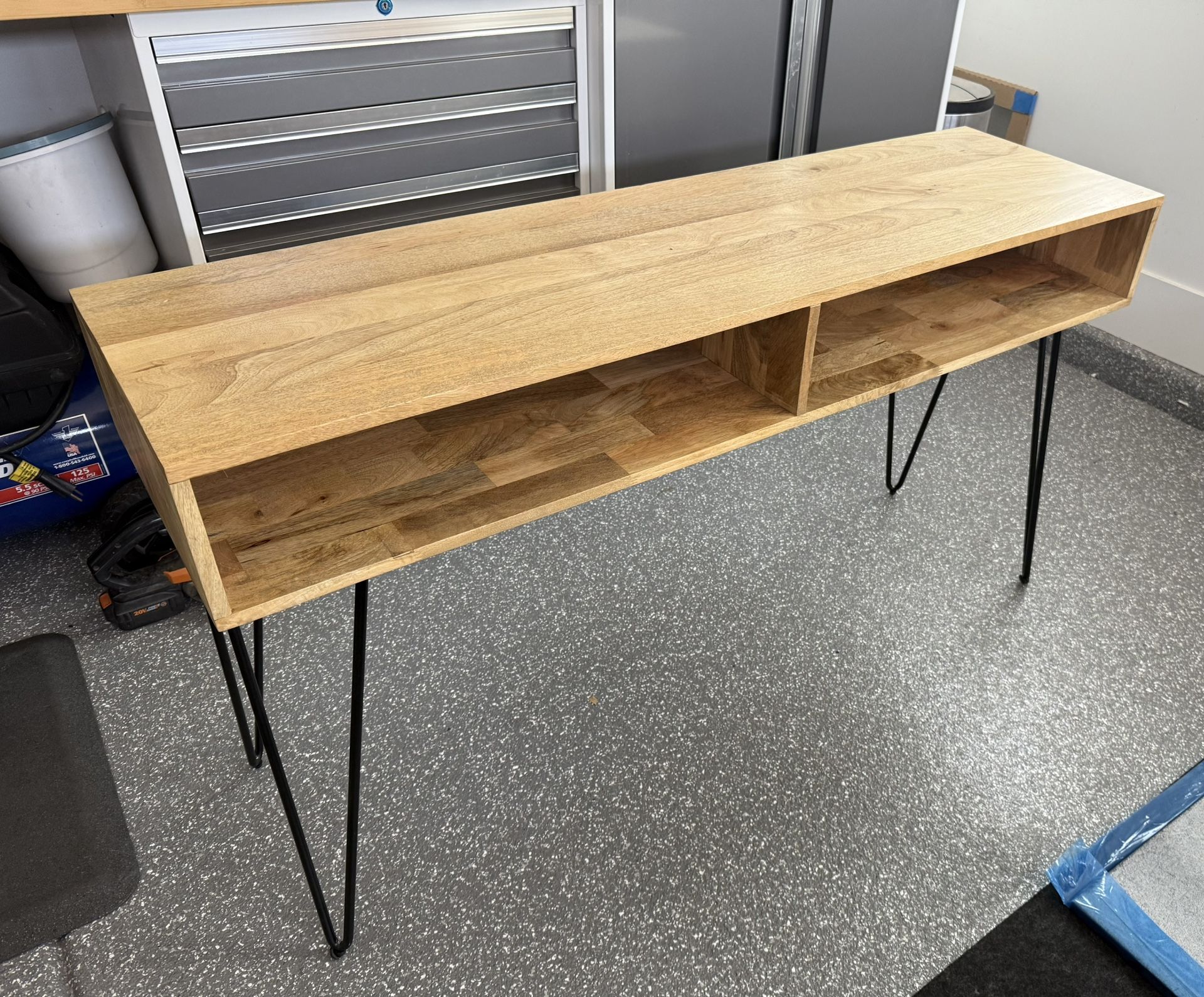 Wood Console Table Metal Legs