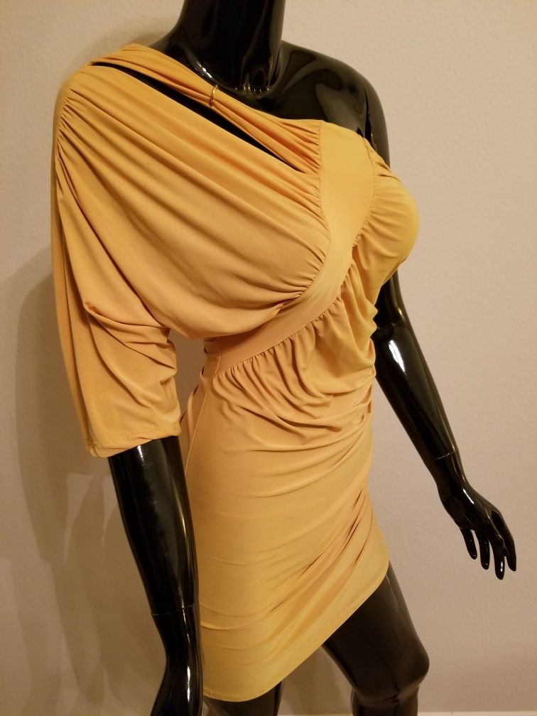 Sexy yellow party dress