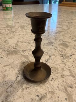 Vintage Small Brass Candlestick Holder 3.25”