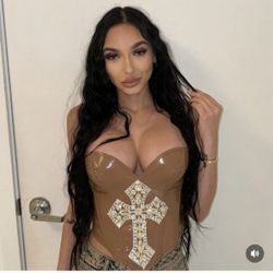 Rhinestone Cross corset