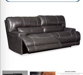 Large Dark Grey Reclining sofa
