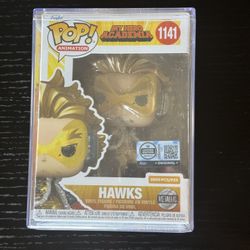 My Hero Academia Funko Pop Hawks Metallic LE 3500 + Pop Protector