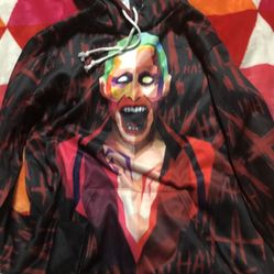 Screaming joker Batman hoodie. Polyester. Medium