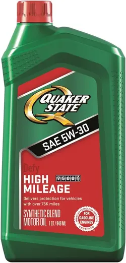 QUAKER STATE  5W-30 High Mileage Motor Oil - 9quarts