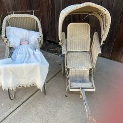 Antique Baby Buggy And Pram