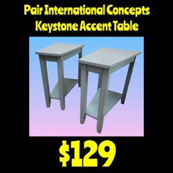 New Pair International Concepts Keystone Accent Table: Njft