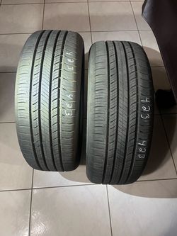225/55/18. Two used tires, great tread HANKOOK.